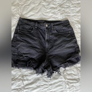 American Eagle Black Mom Jean Shorts